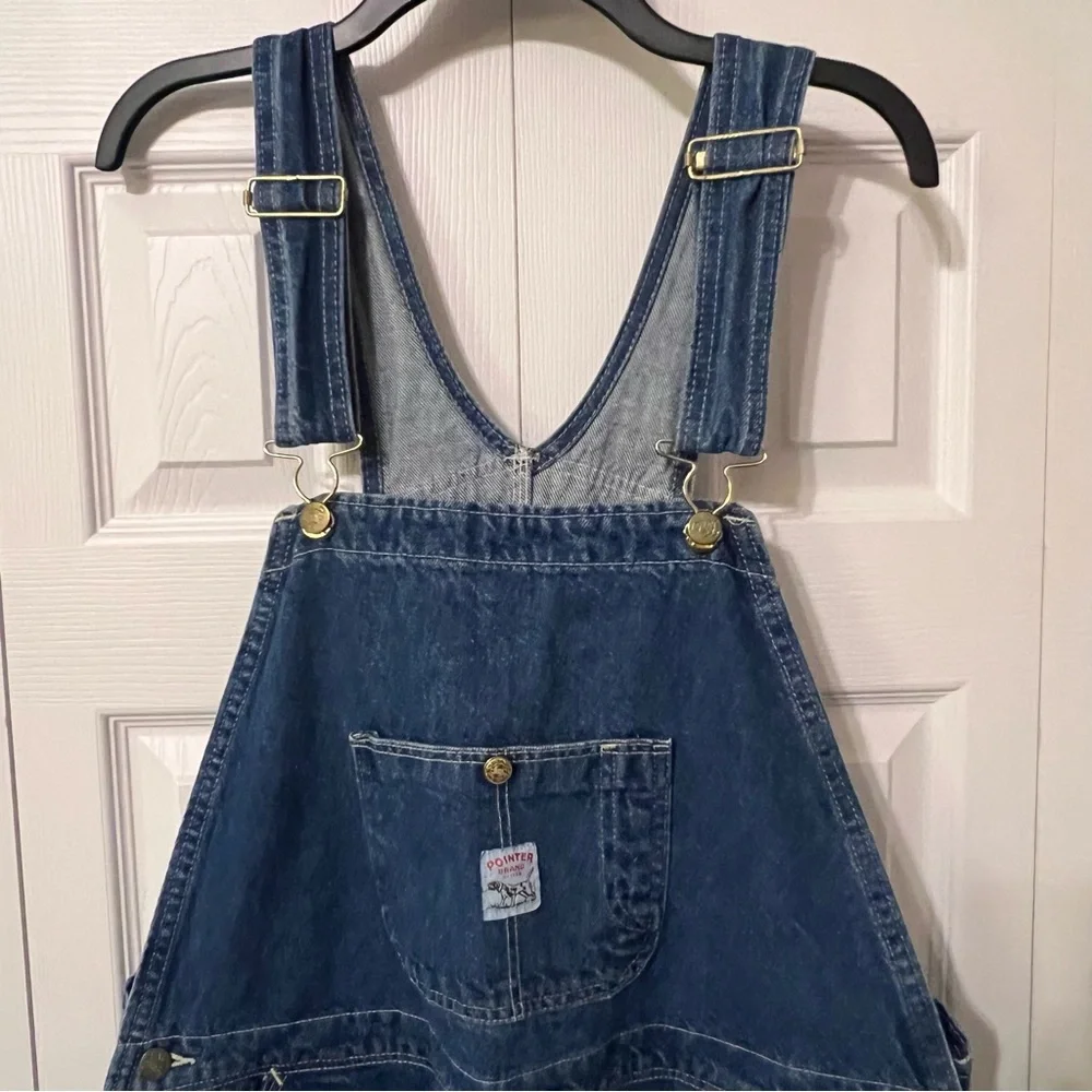 Pointer Bib Overalls W40 L-S Vintage Cotton Button Fly‎ Made USA 40 x 29 - Picture 4 of 12